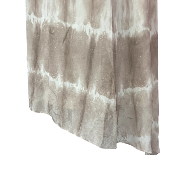 Guess 100% Silk Strapless Dress 2 High-Low Tube Tie-Dye Chiffon Striped Sun - Picture 7 of 14